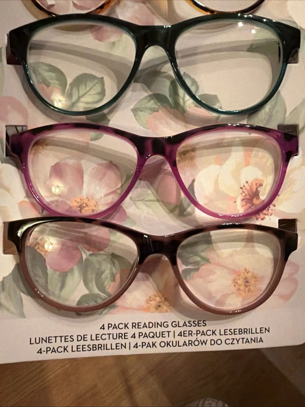 NEW Nine West 4-Pack 1.50 Reading Glasses Set. Tortoise, Teal, Purple, Brown